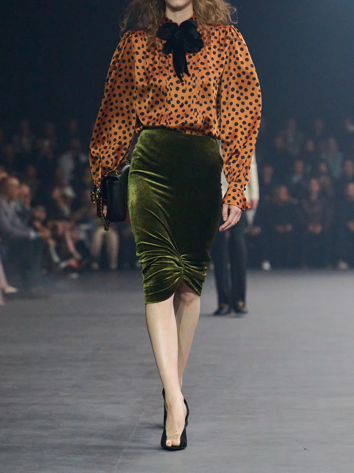 Garavani - Ruched Velvet Skirt