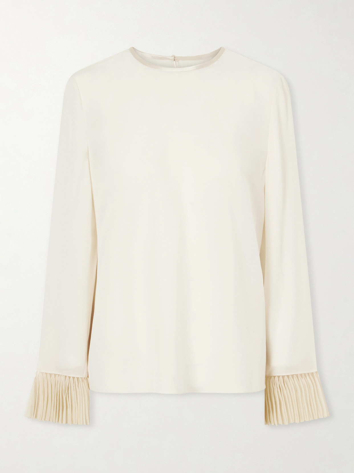 Valentino Silk Crepe De Chine Blouse In White