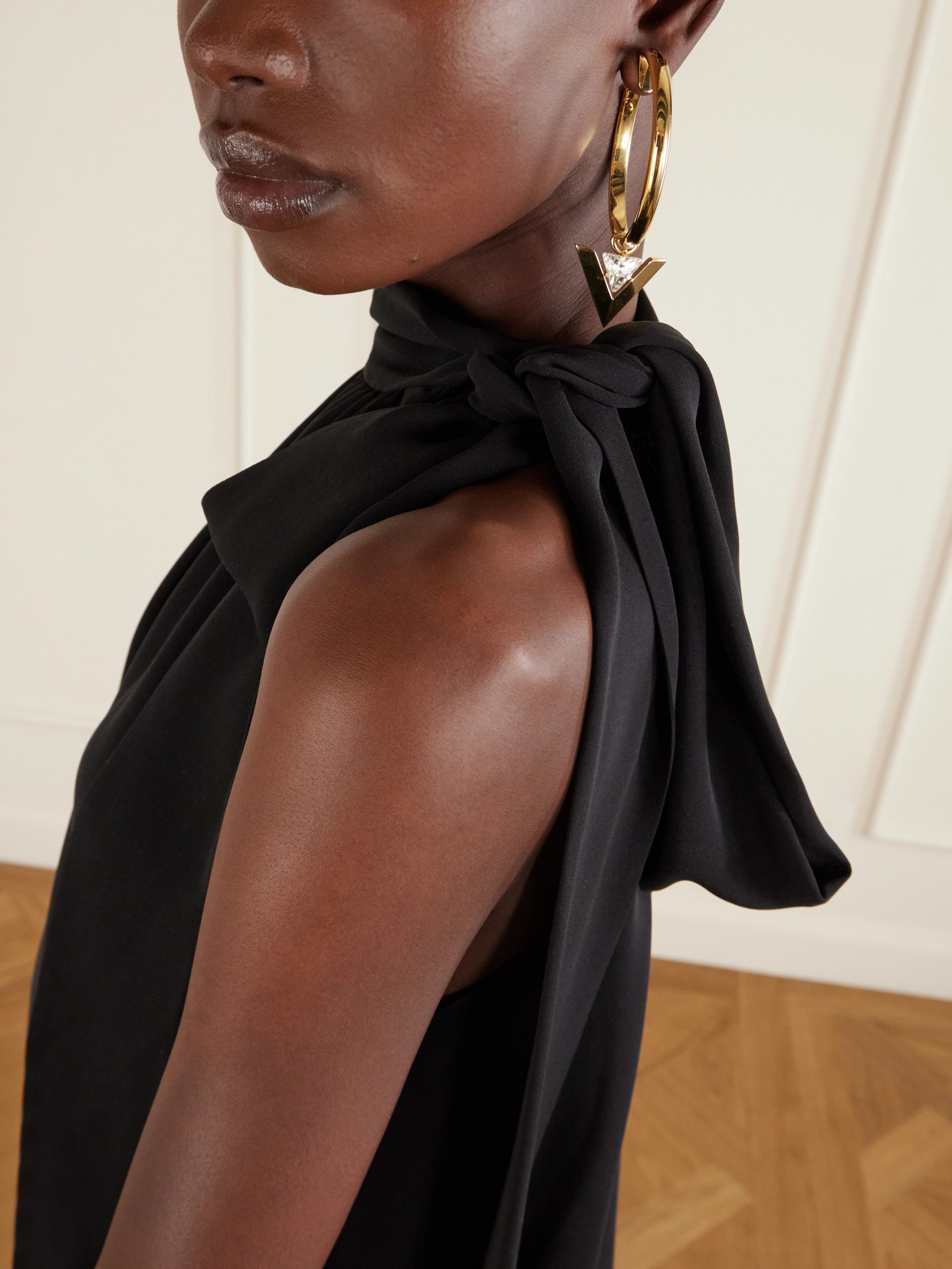Garavani - Bow-Embellished Silk-Georgette Top