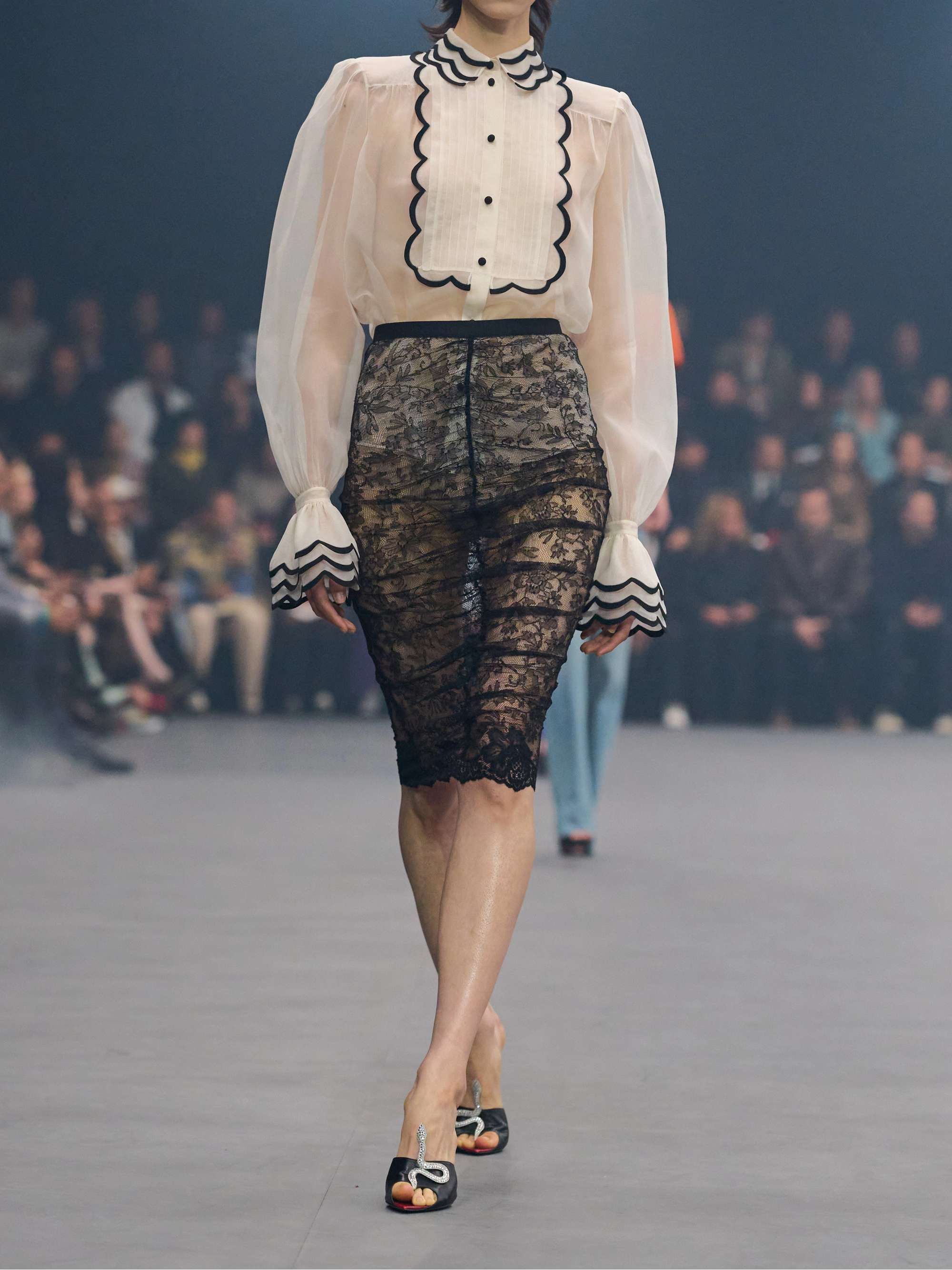 VALENTINO GARAVANI Lace midi skirt | NET-A-PORTER