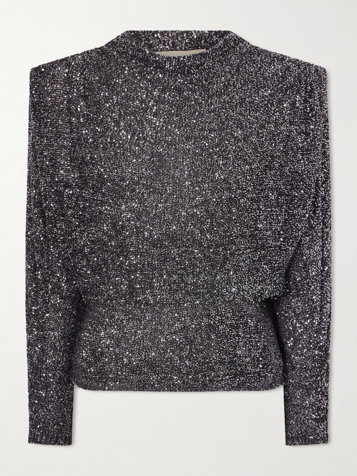 Valentino Sequined Lace Blouse In Black