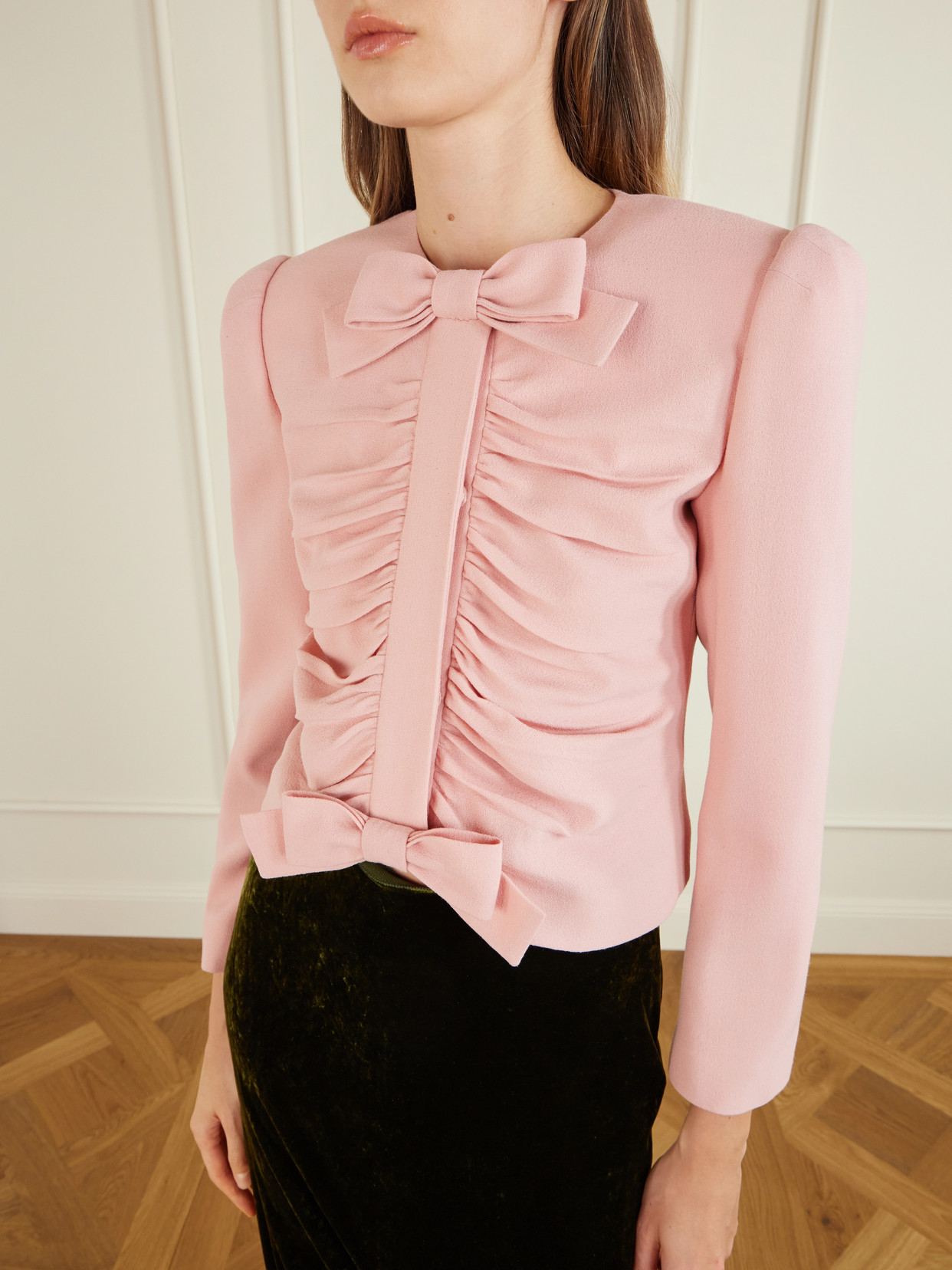 Garavani - Bow-Embellished Ruched Jacket