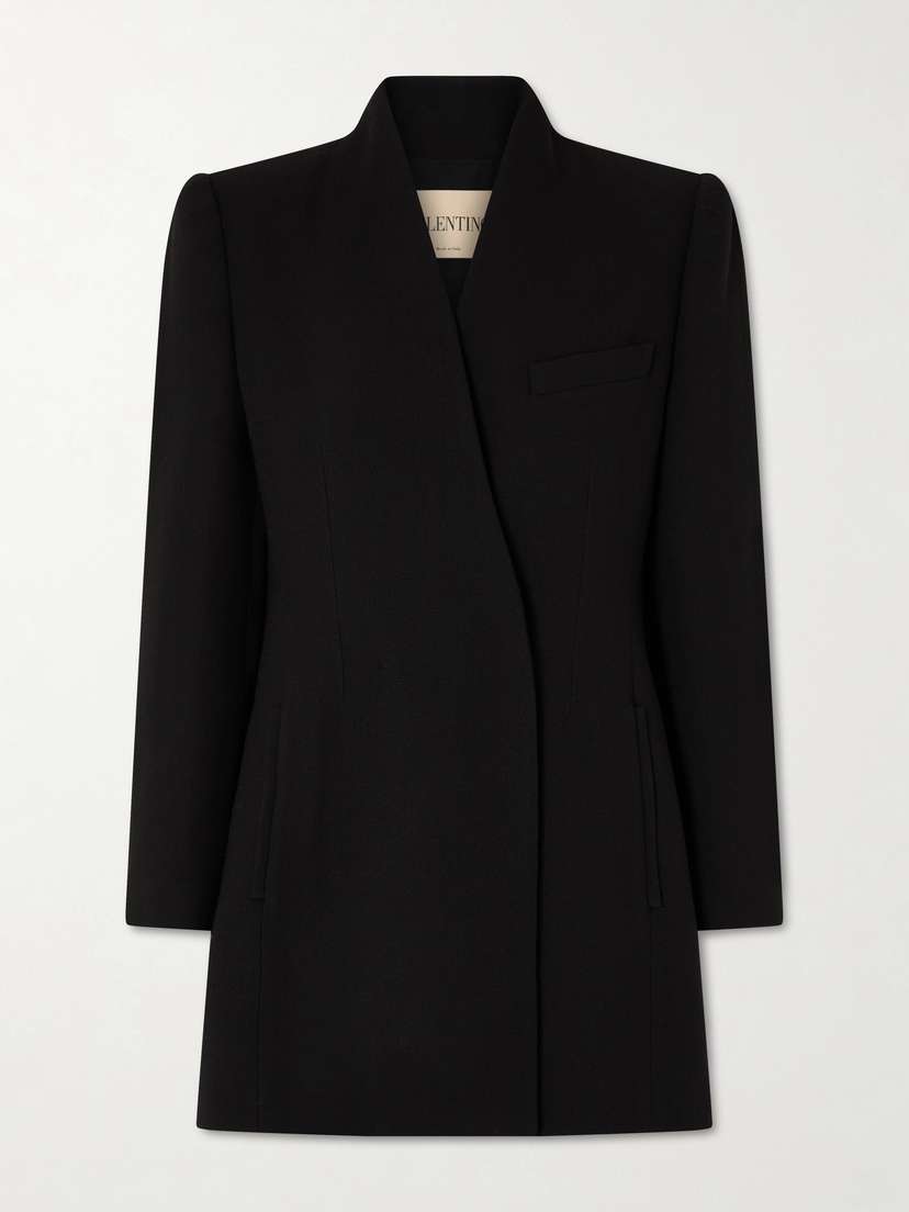 Valentino Garavani Double-breasted Wool-crepe Blazer