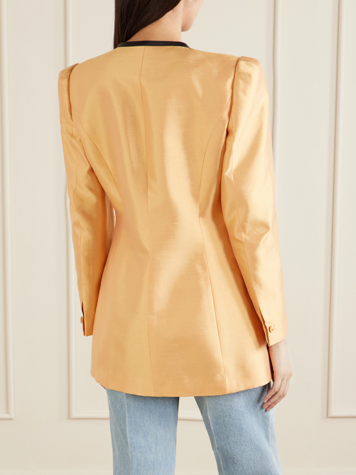 Garavani - Bow-Detailed Silk Shantung Jacket
