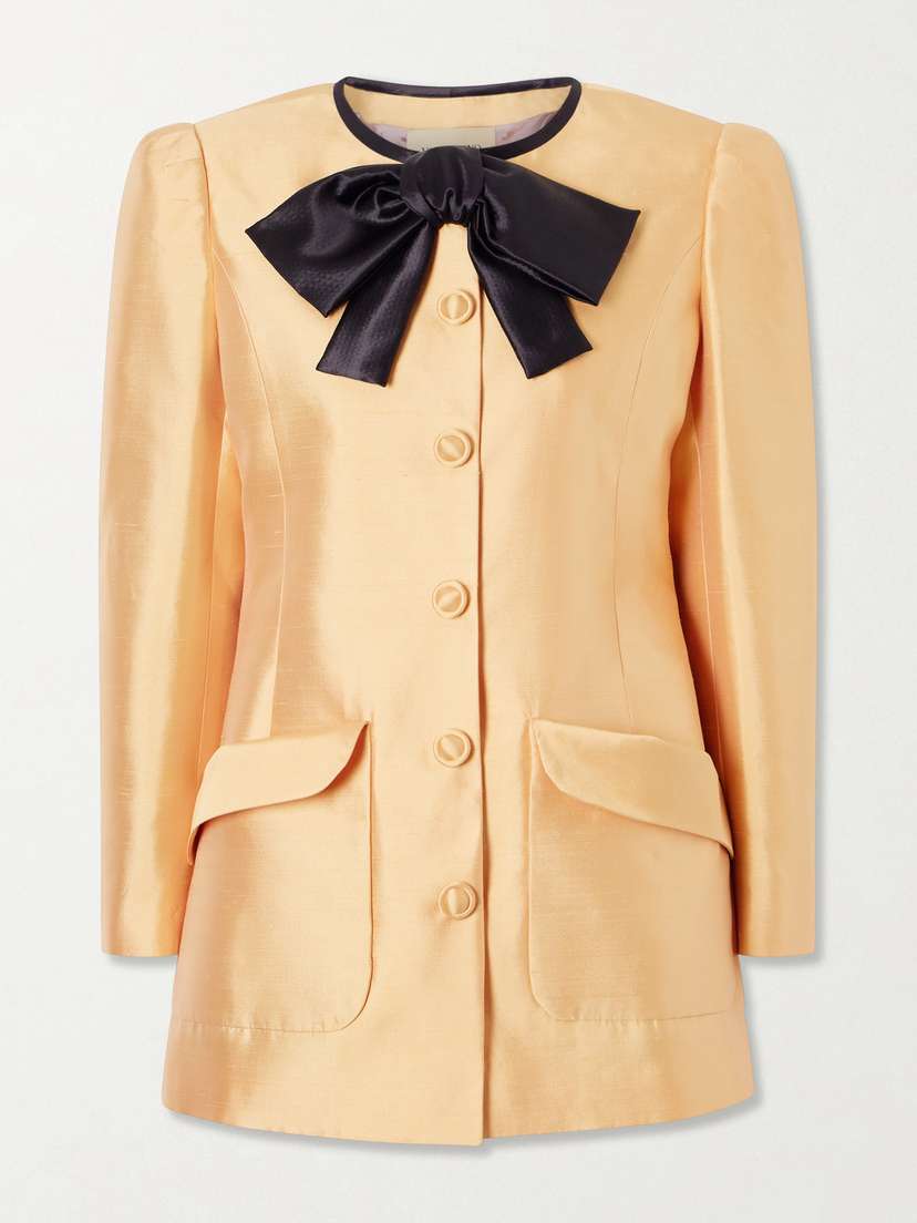 Valentino Garavani Bow-detailed Silk Shantung Jacket | Thumbnail 6 Valentino Garavani Bow-detailed Silk Shantung Jacket | Thumbnail 6