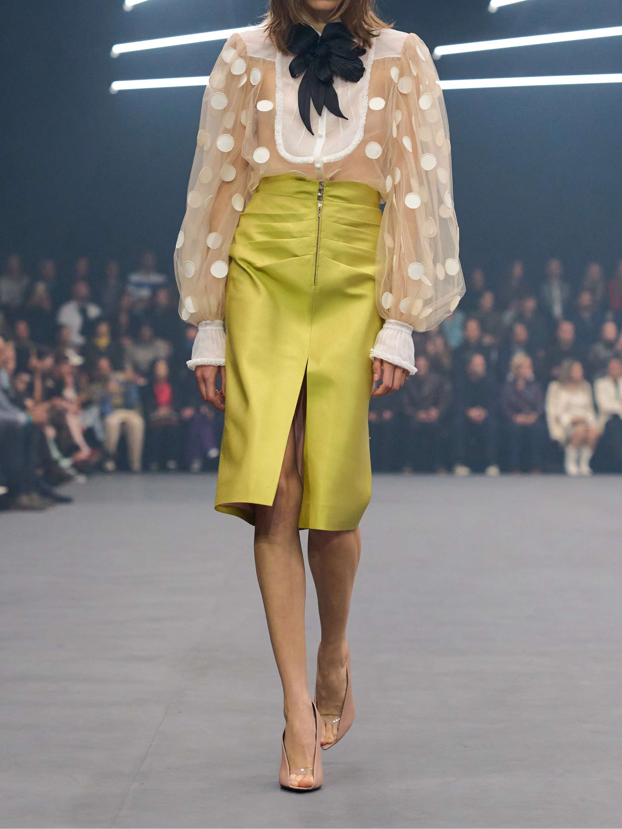 VALENTINO GARAVANI Ruched silk-shantung midi skirt | NET-A-PORTER