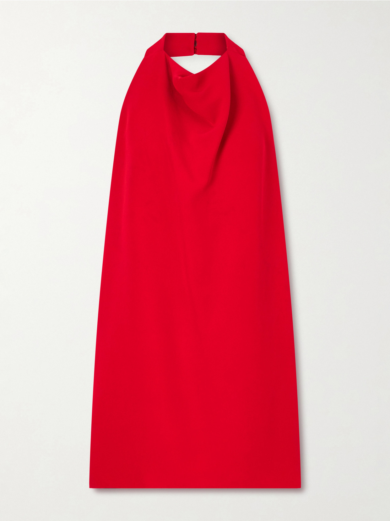 Valentino Womens Paris Halter-neck Silk-crepe Mini Dress In Red