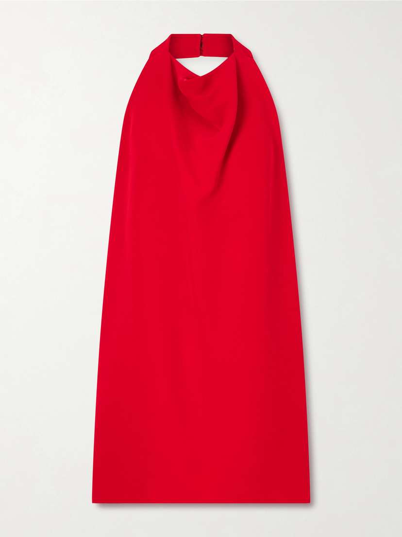 Valentino Garavani Draped Silk-cady Mini Dress