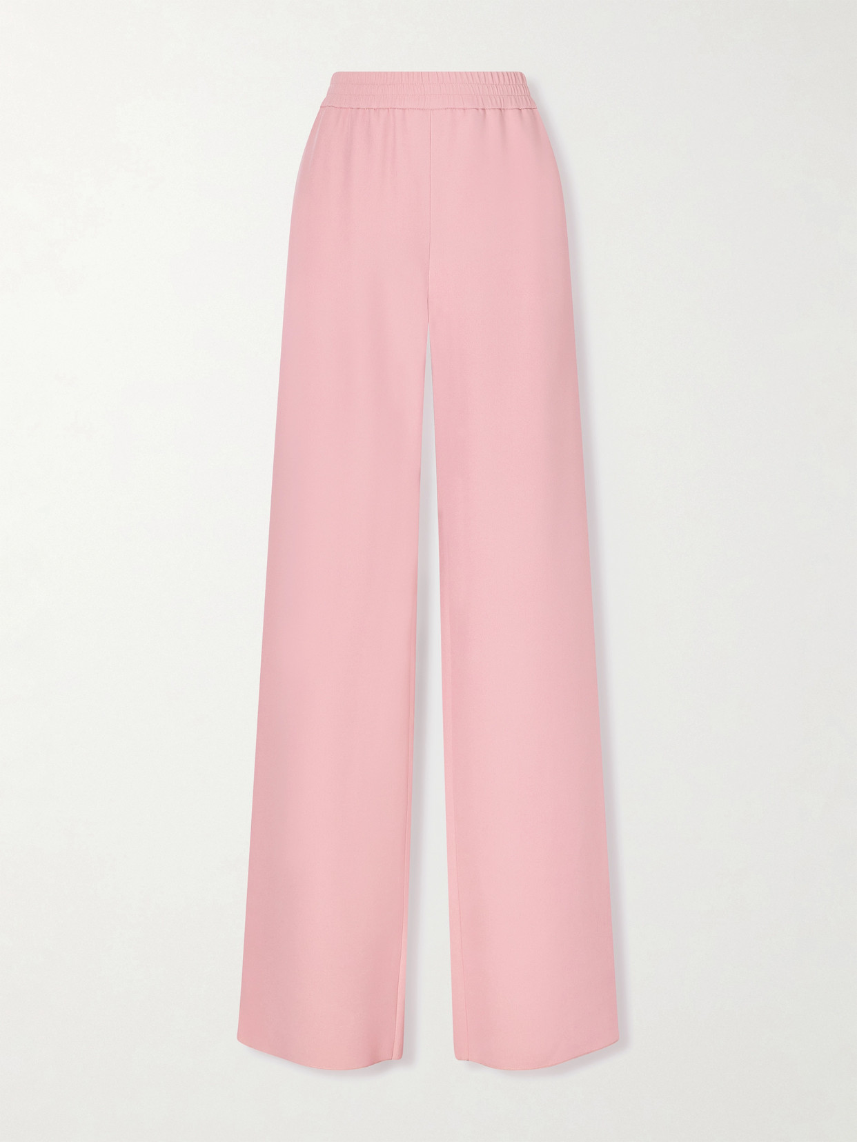 Valentino Silk-cady Wide-leg Pants In Pink