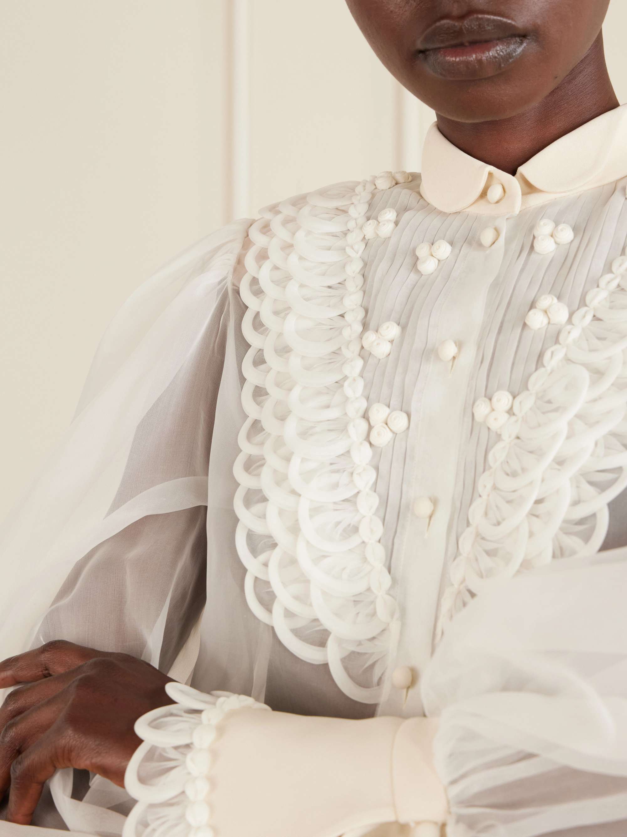 VALENTINO GARAVANI Silk-organza blouse | NET-A-PORTER