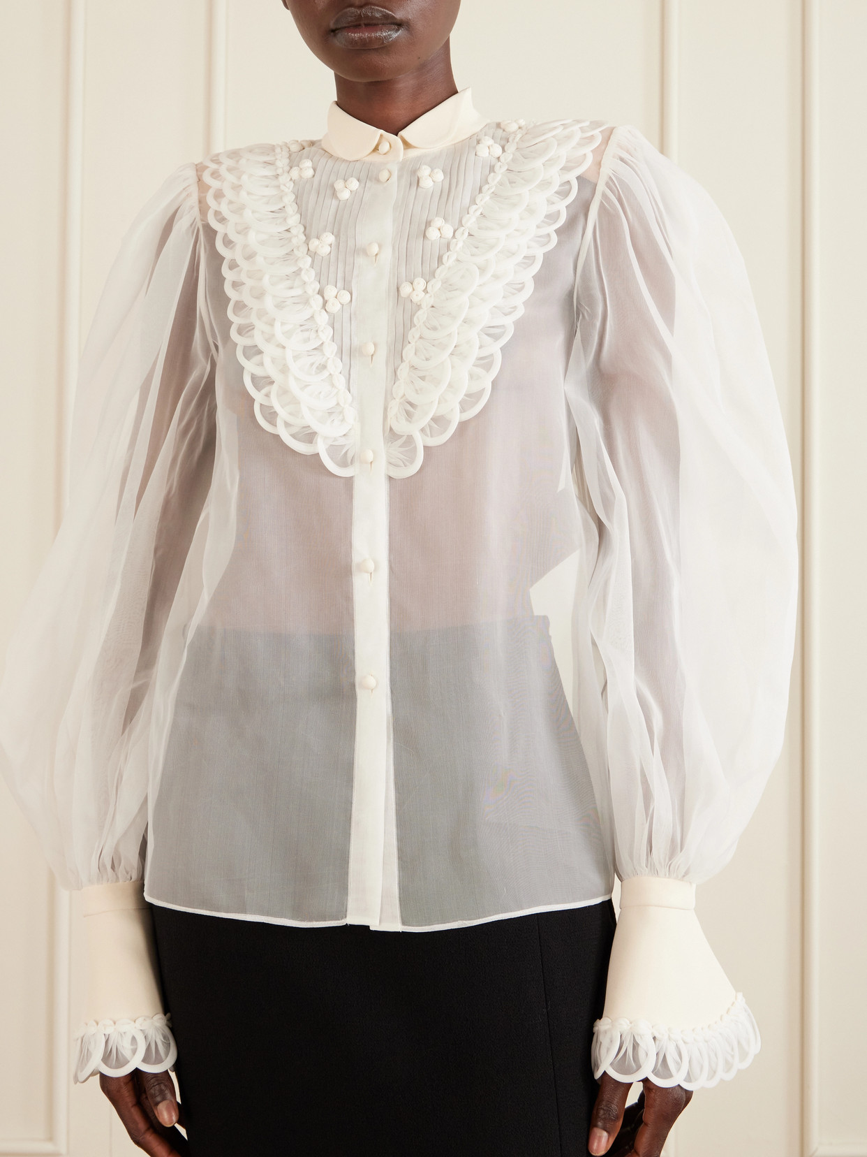 Garavani - Silk-Organza Blouse