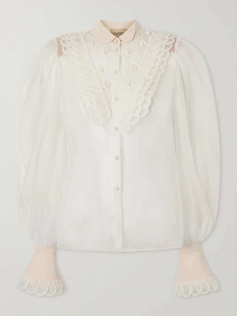 Valentino Garavani Silk-organza Blouse