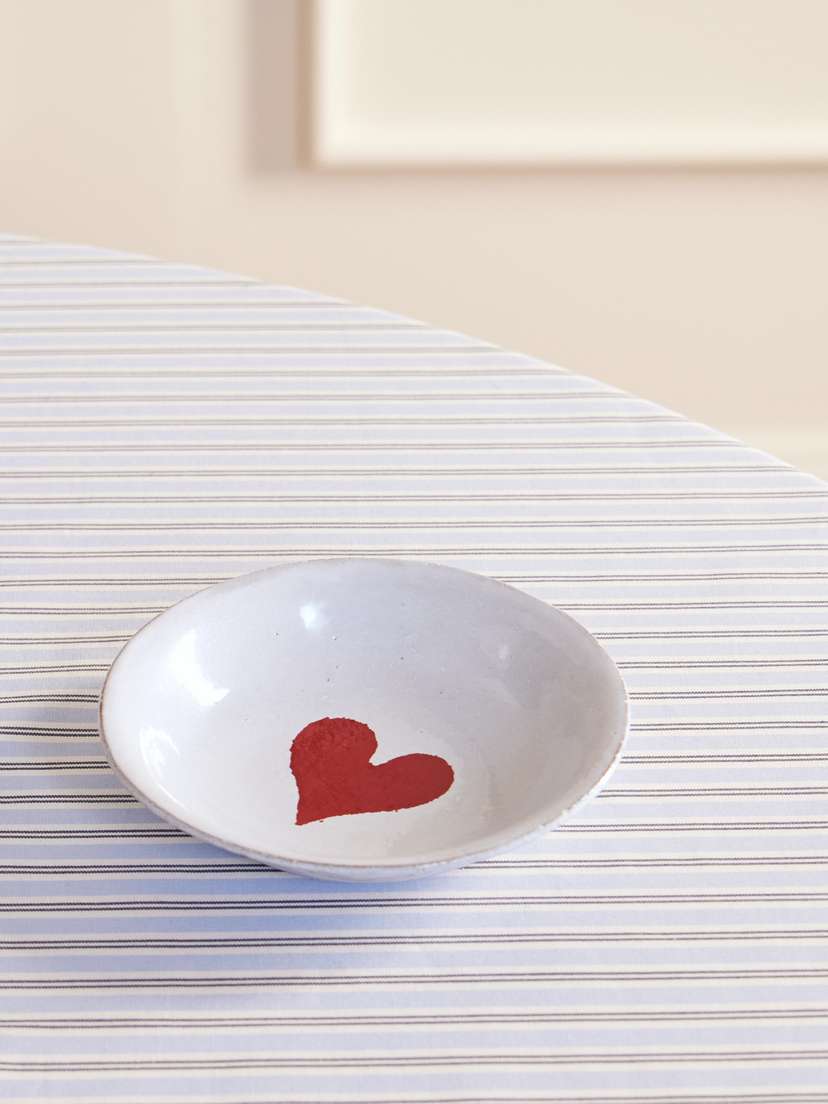 Astier De Villatte + John Derian Red Heart Ceramic Dish