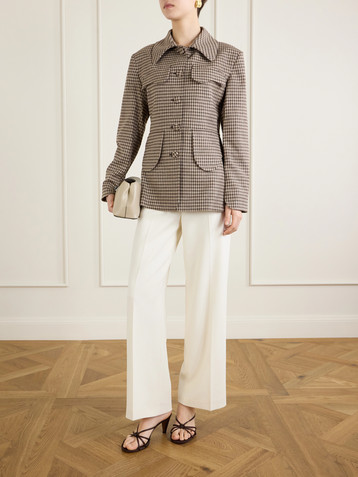 Destree Tamara plaid wool-blend blazer