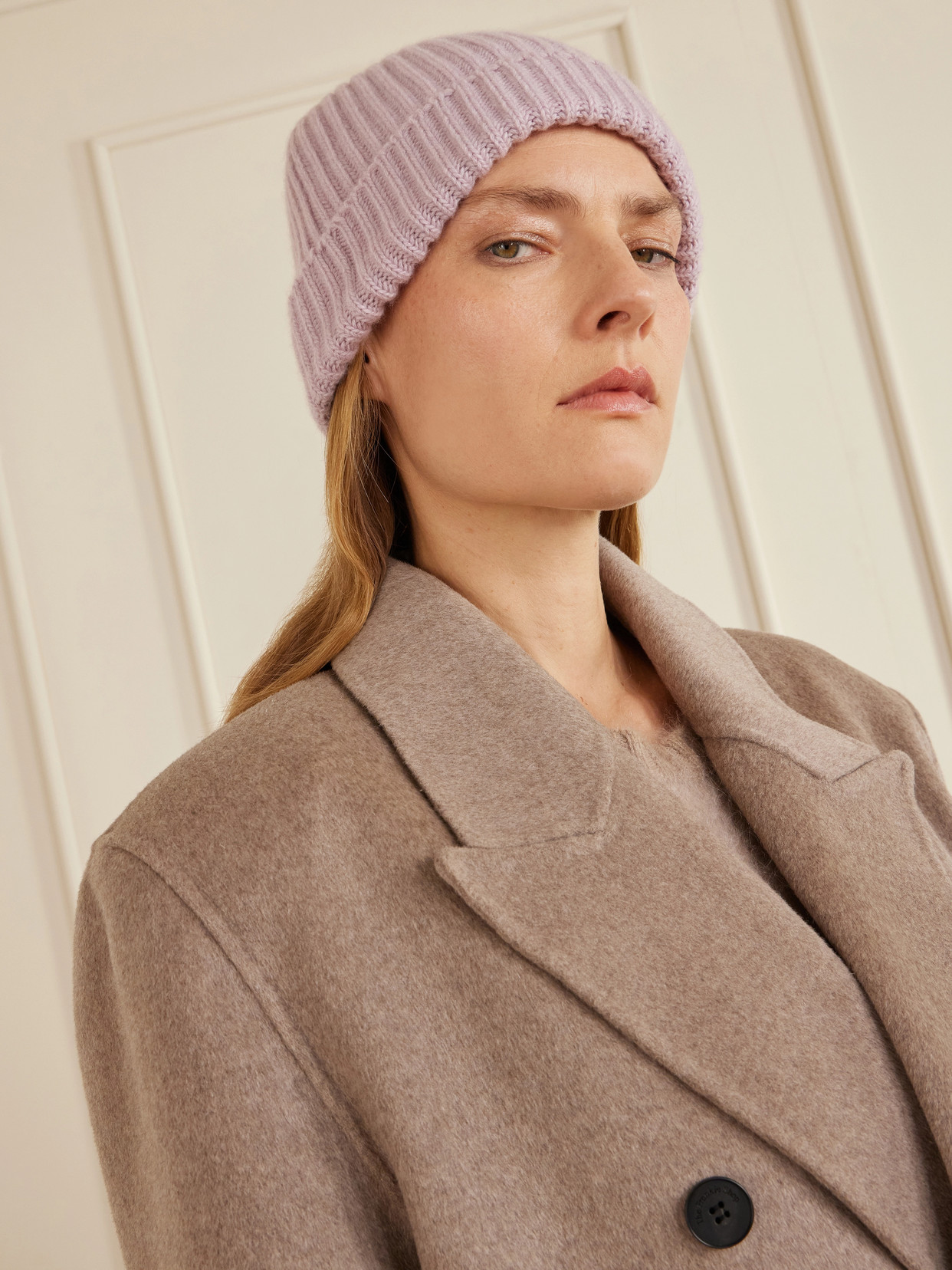 Johnstons Of Elgin Lovat Ribbed Cashmere Beanie In Pink