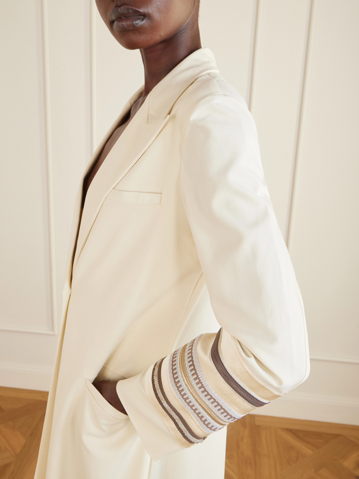 Benny Embroidered Twill Coat