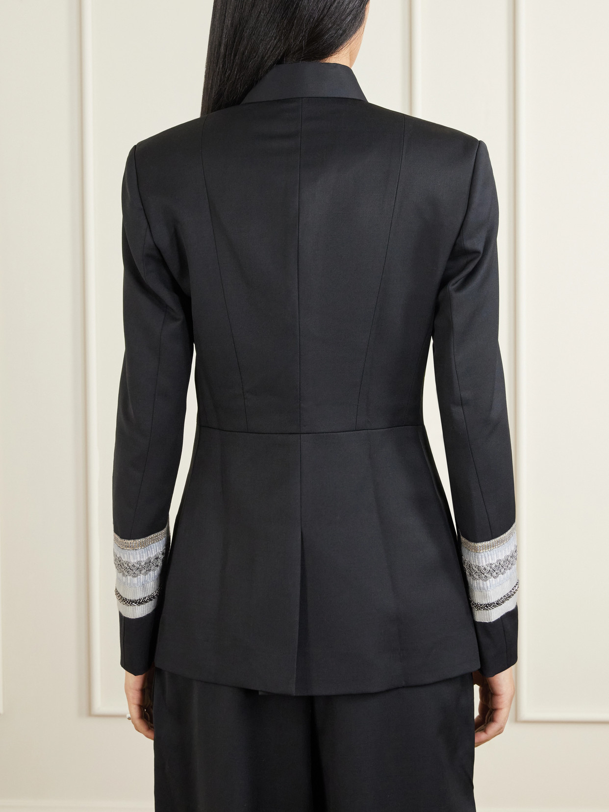 Grosgrain-Trimmed Wool-Blend Twill Jacket