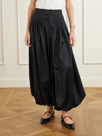 Abadia Sherwal pleated wool-blend twill tapered pants
