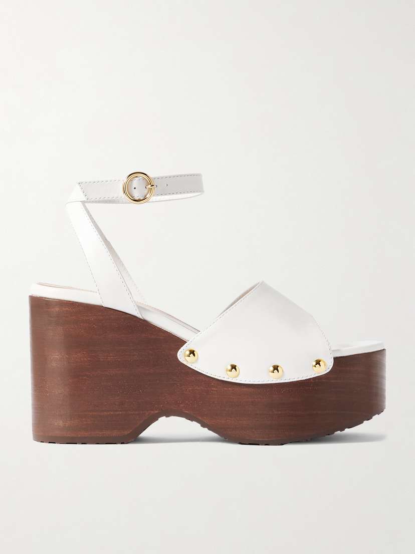 Gianvito Rossi 110 Studded Leather Platform Sandals