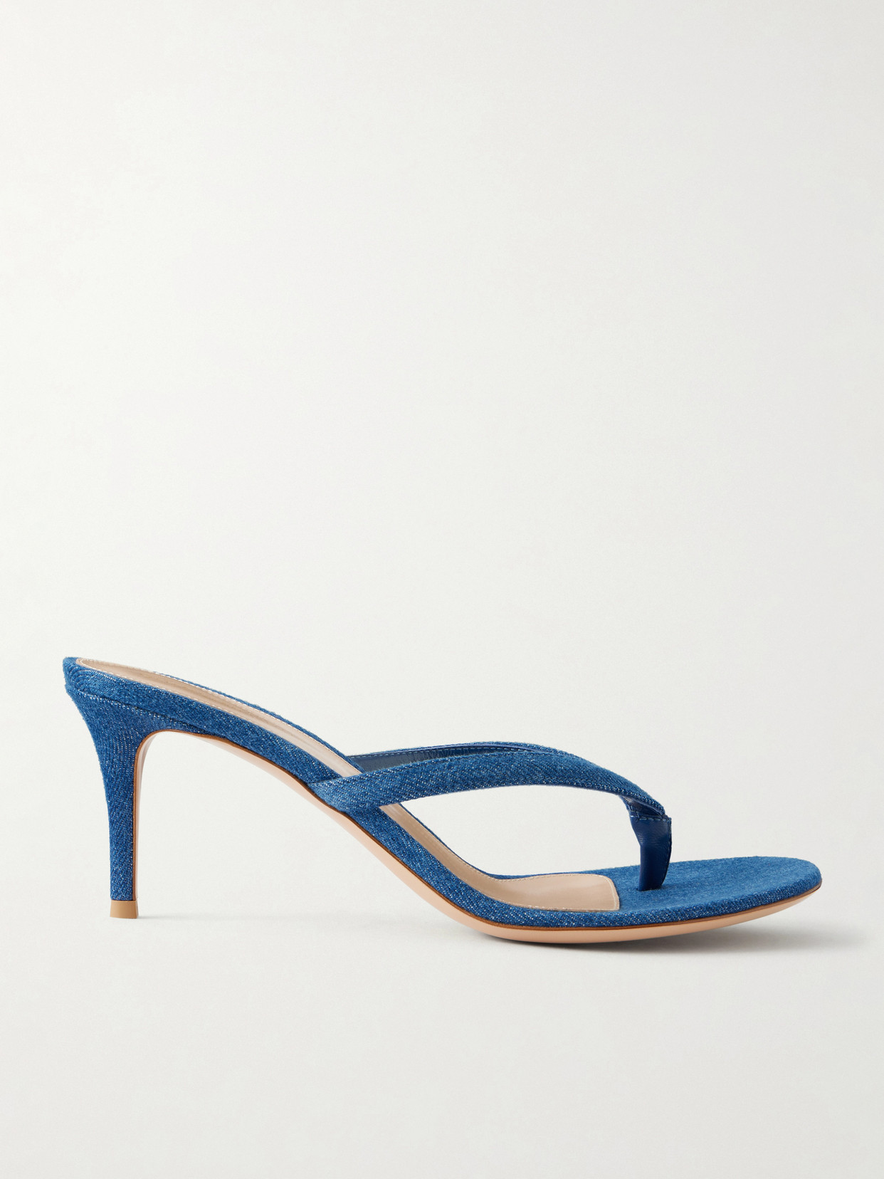 Gianvito Rossi Calypso 70 Denim Sandals In Blue