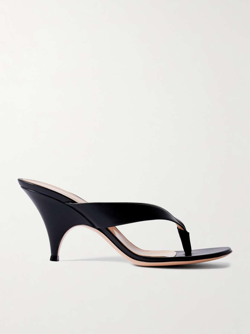 Gianvito Rossi Sofia 70 Leather Thong Sandals