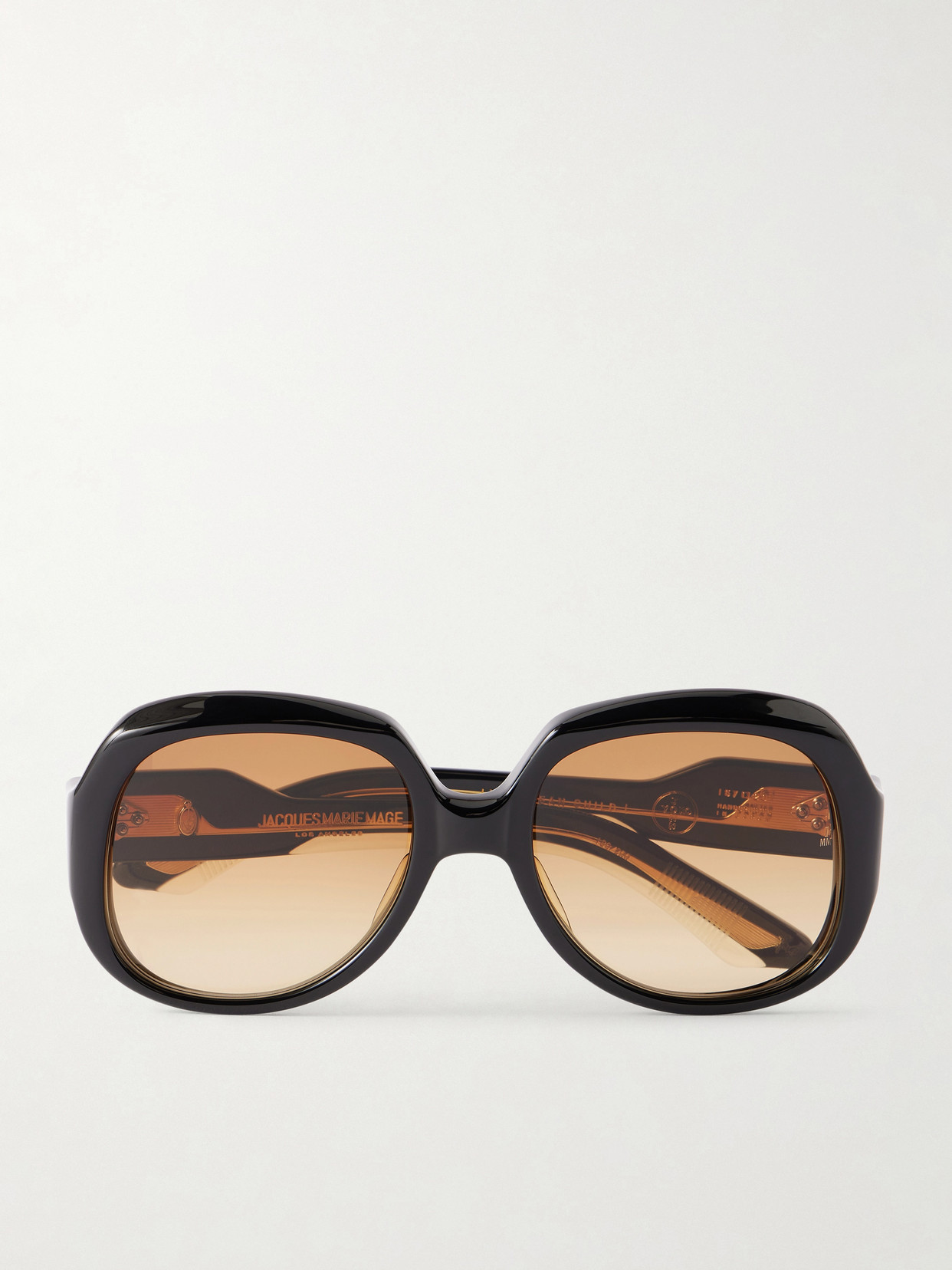 Jacques Marie Mage Ocean Child Round-frame Acetate Sunglasses In Black
