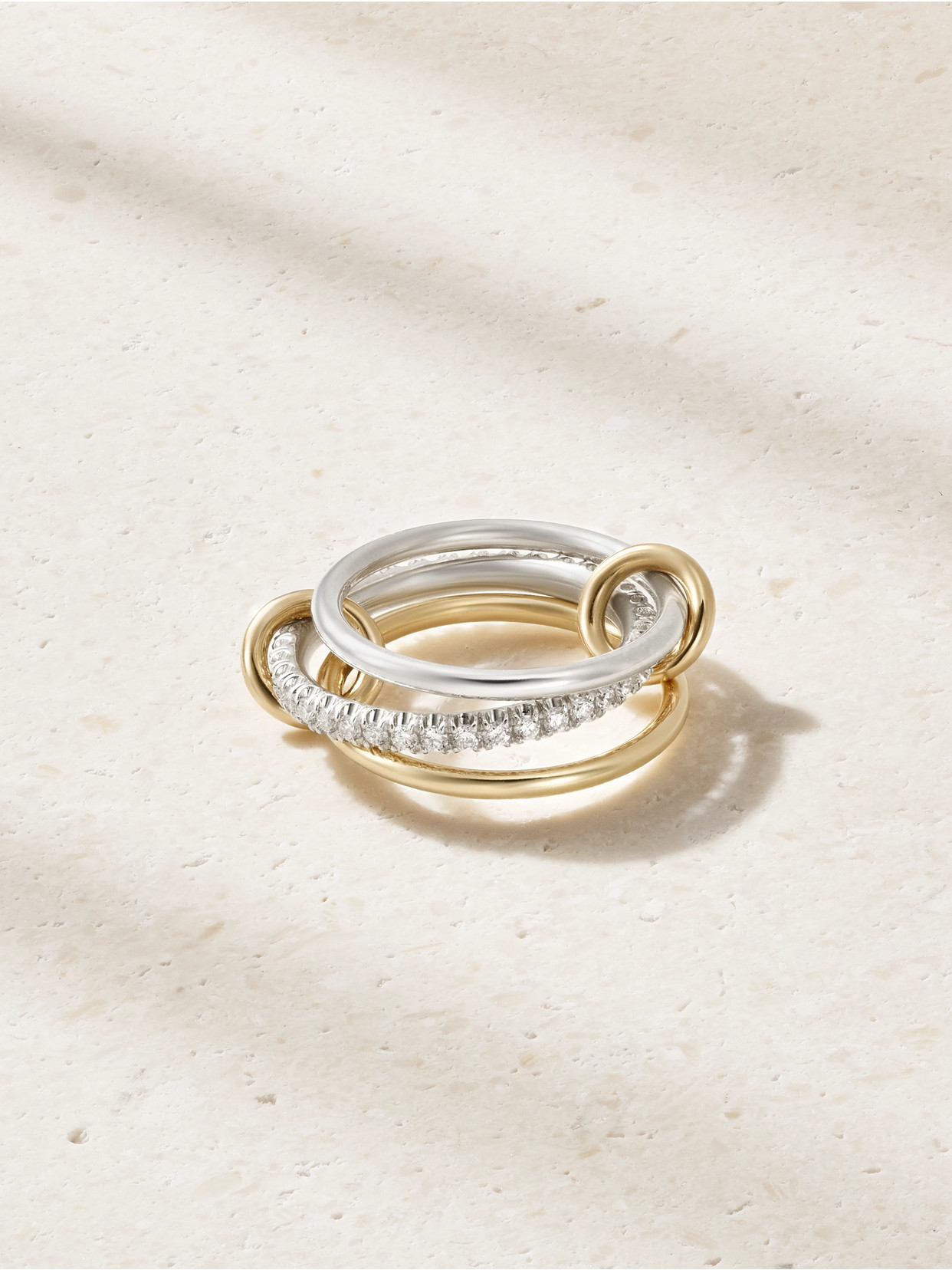 Spinelli Kilcollin Tigris Sterling Silver, 18-karat Gold And Diamond Ring