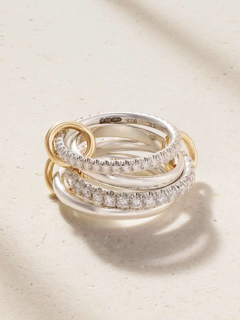 Spinelli Kilcollin Halley Sterling Silver, 18-karat Gold And Diamond Ring | Thumbnail 7