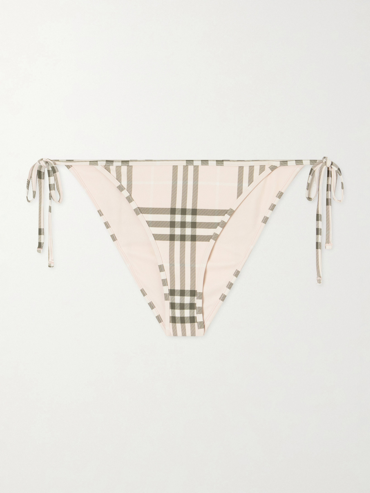 Burberry Sadie Checked Bikini Briefs In Neutral