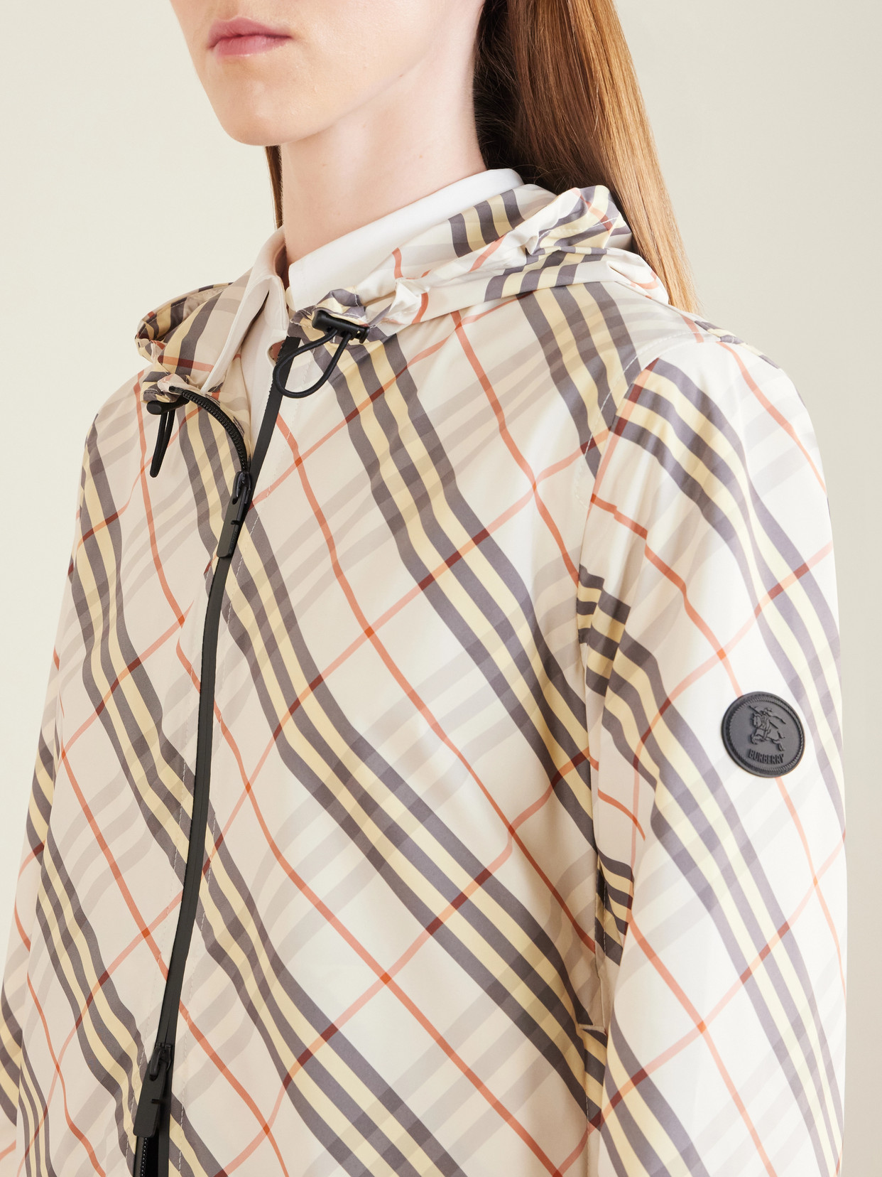 Checked Hooded Jacket
