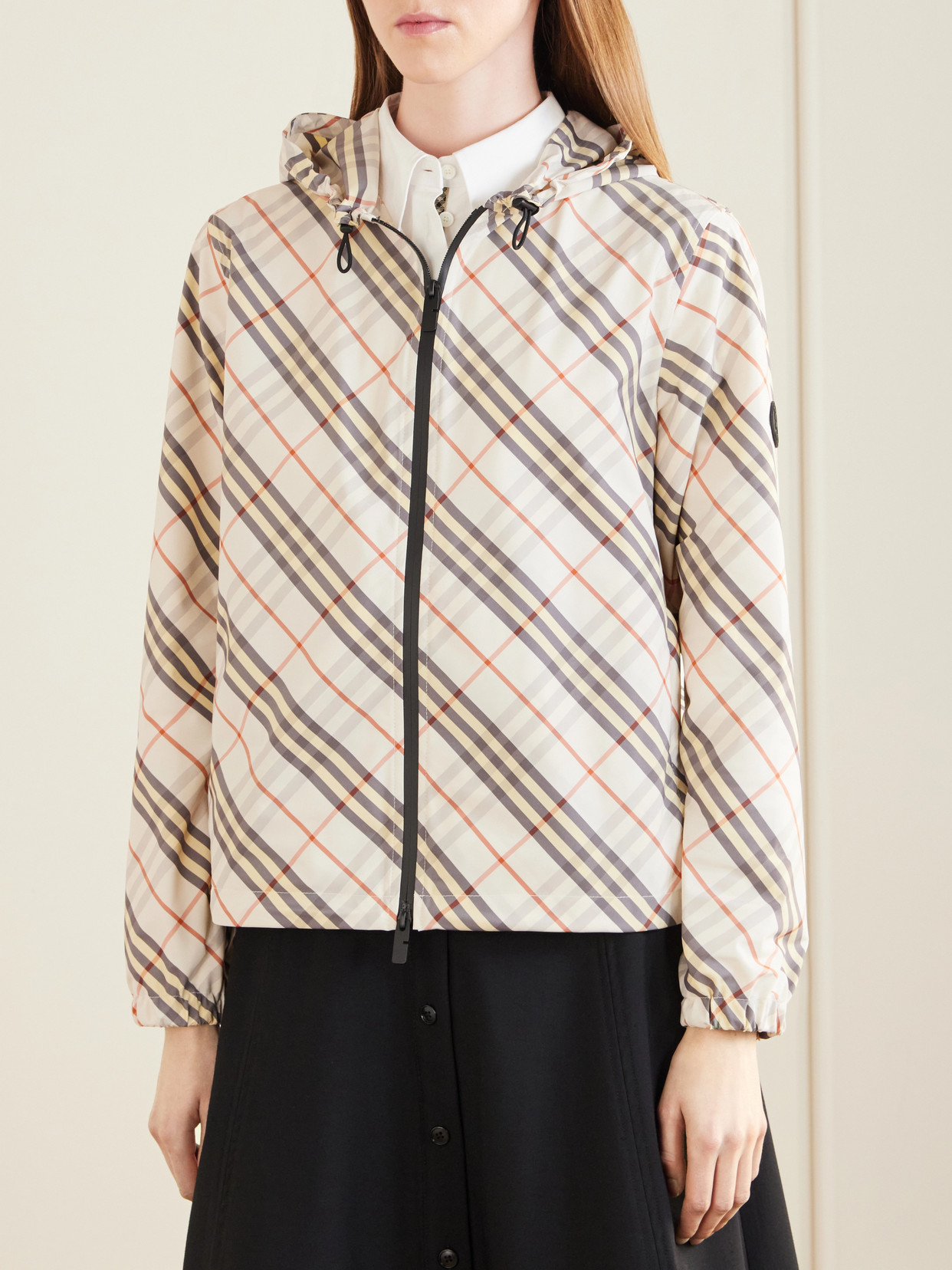 Checked Hooded Jacket