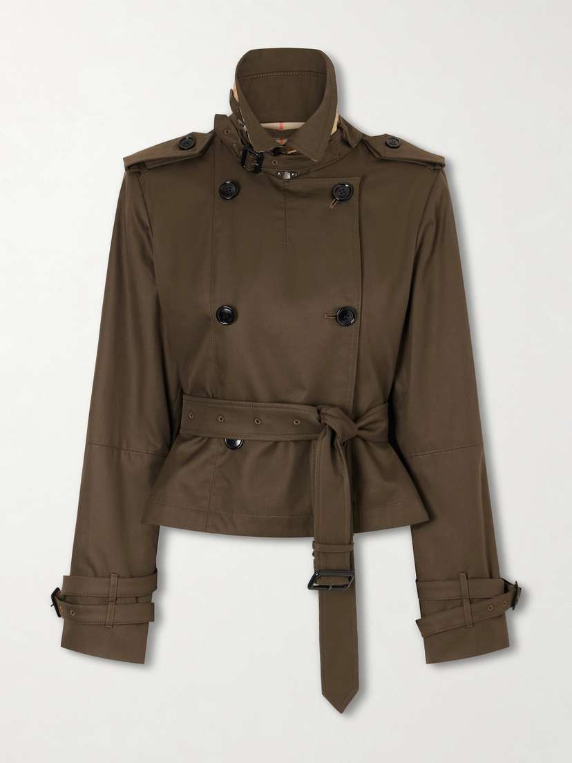 Burberry Swarby Belted Cotton-gabardine Jacket