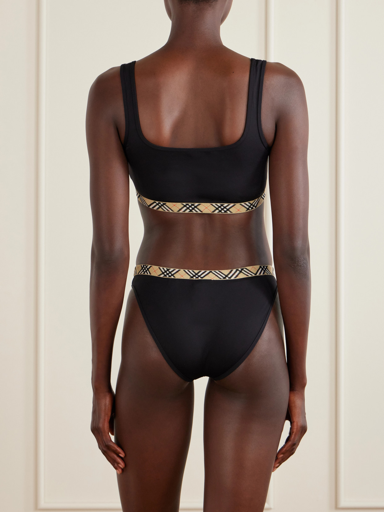 Samphire Checked Bikini Top