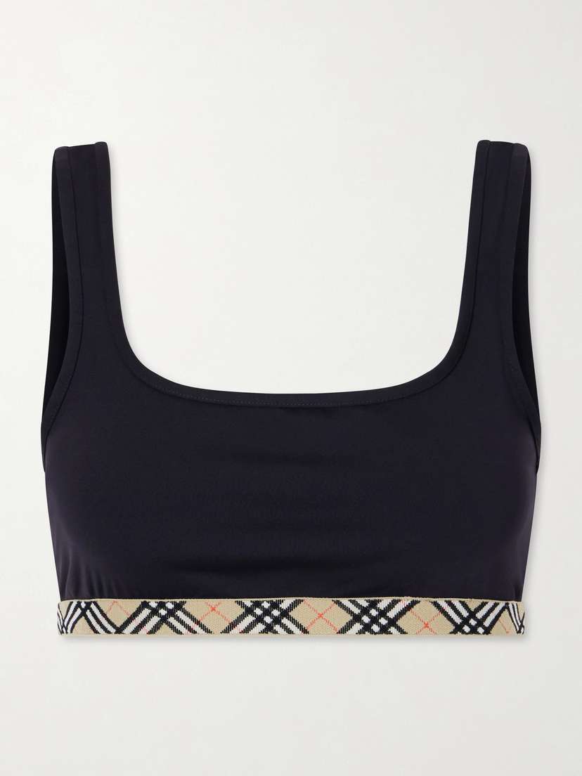 Burberry Samphire Checked Bikini Top | Thumbnail 5 Burberry Samphire Checked Bikini Top | Thumbnail 5