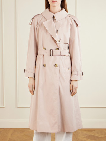 Burberry Fitzorvia double-breasted belted cotton-gabardine trench coat