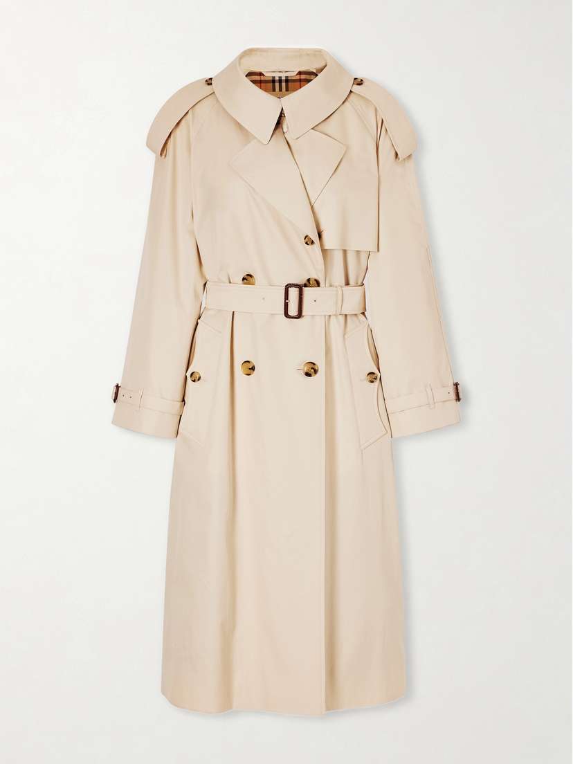 Burberry Fitzrovia Belted Cotton-gabardine Trench Coat