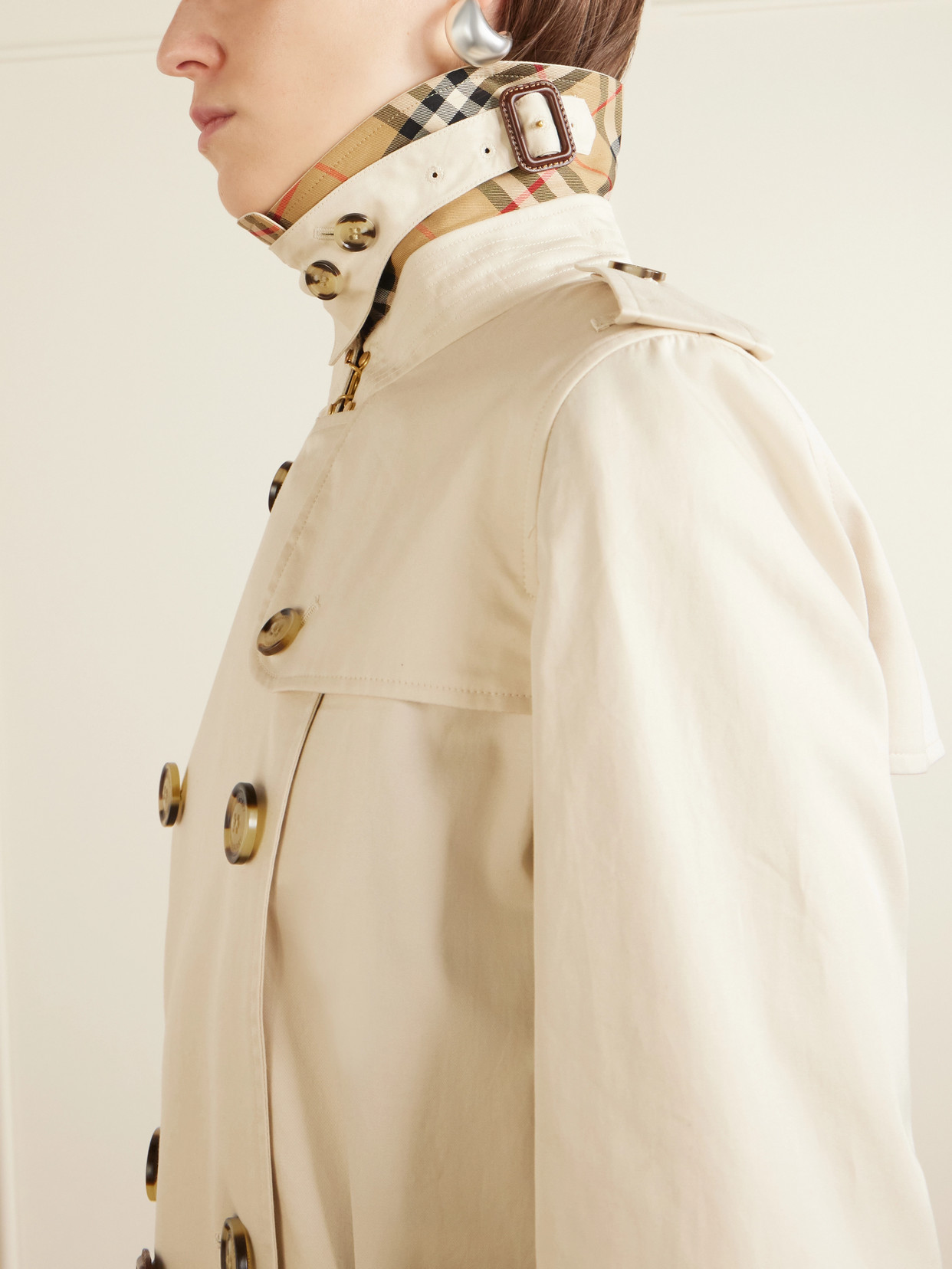 Kensington Double-Breasted Belted Cotton-Gabardine Trench Coat