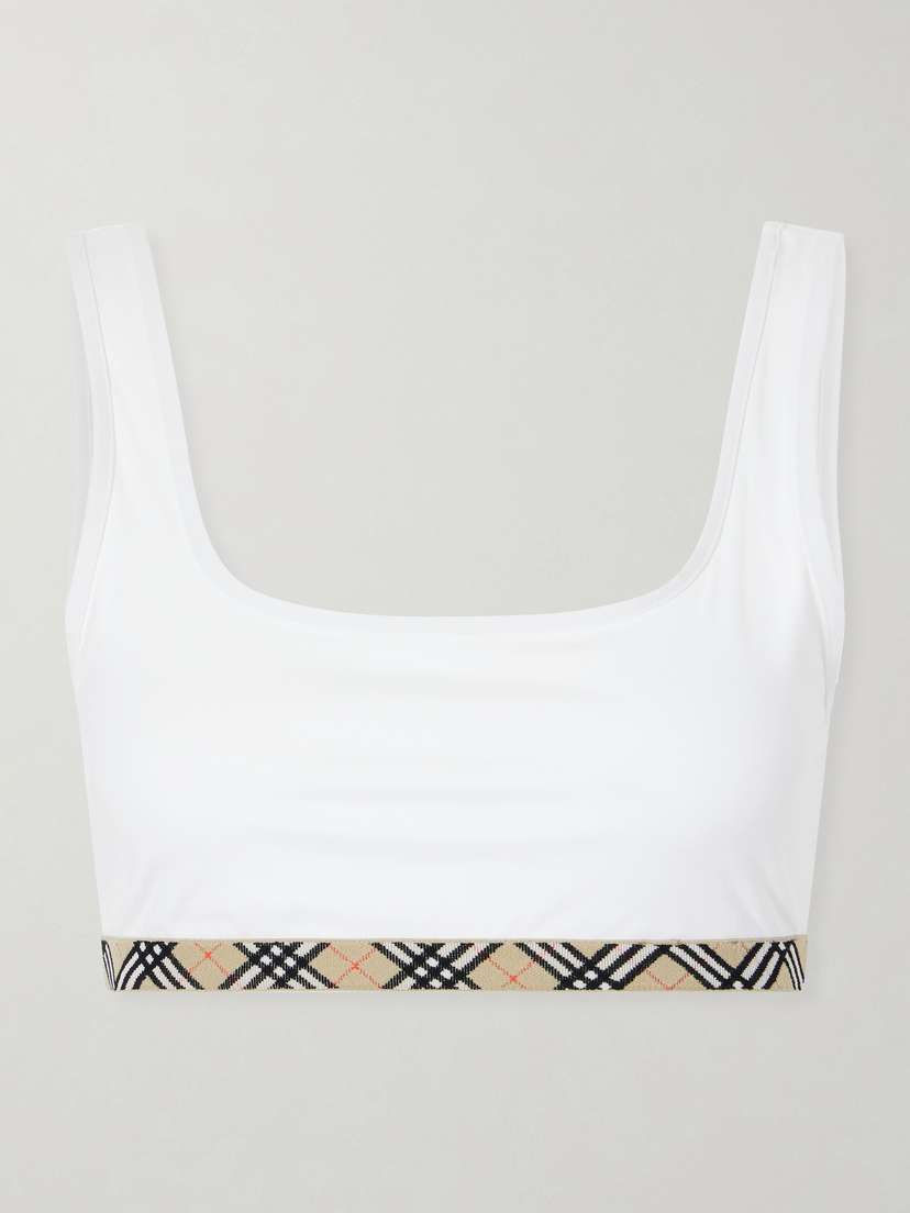 Burberry Samphire Checked Bikini Top | Thumbnail 5 Burberry Samphire Checked Bikini Top | Thumbnail 5