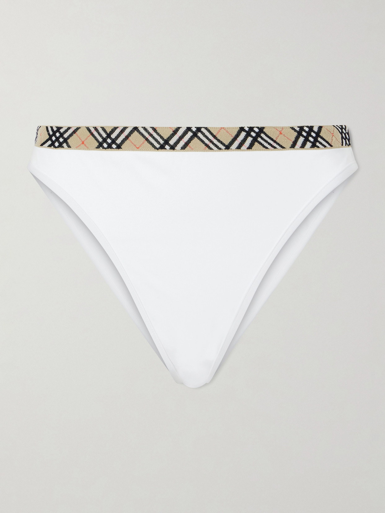 Burberry Samphire Checked Bikini Bottom In Multi