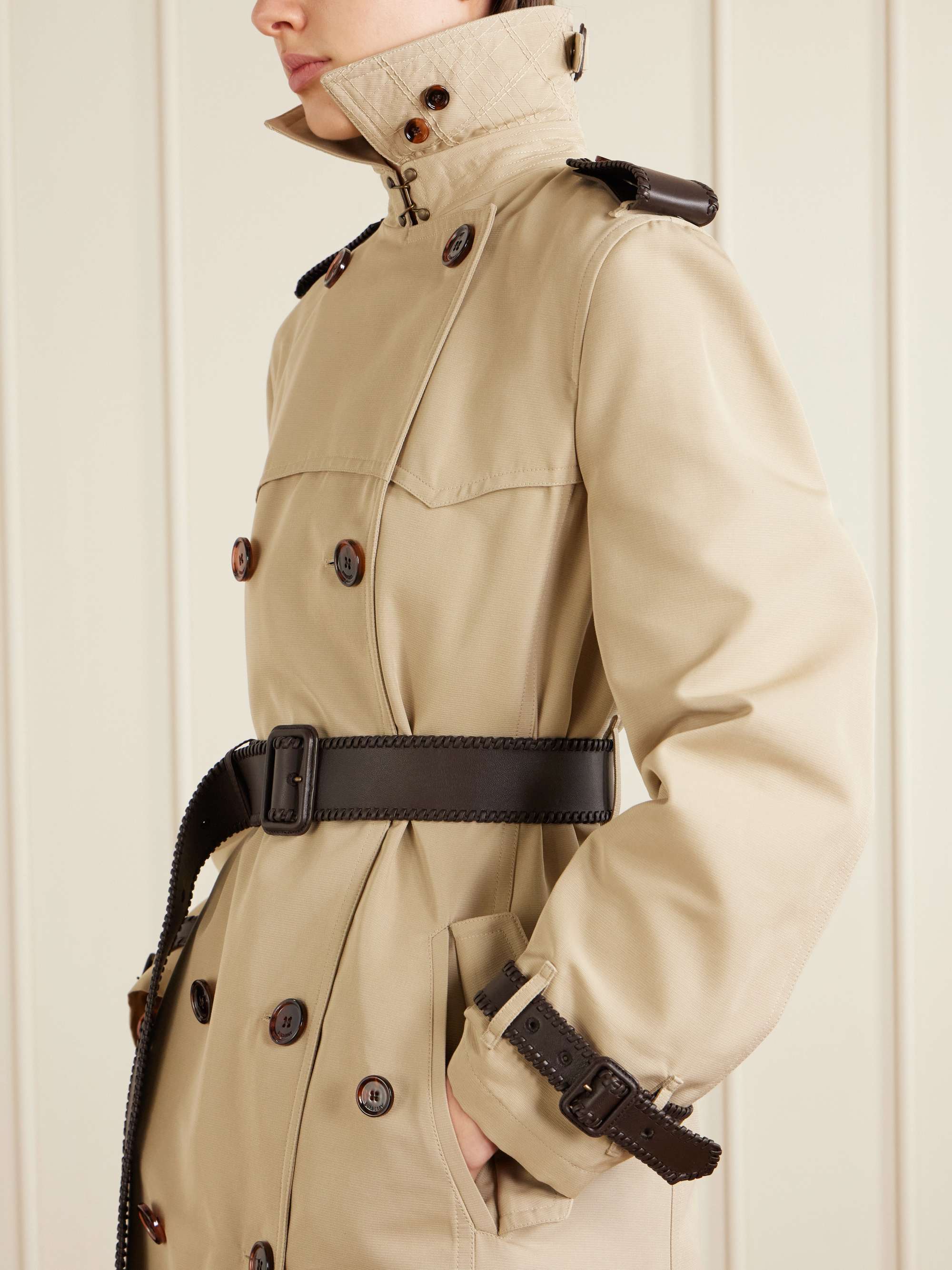 BURBERRY Foxfield silk and cotton-blend trench coat | NET-A-PORTER BURBERRY Foxfield silk and cotton-blend trench coat | NET-A-PORTER