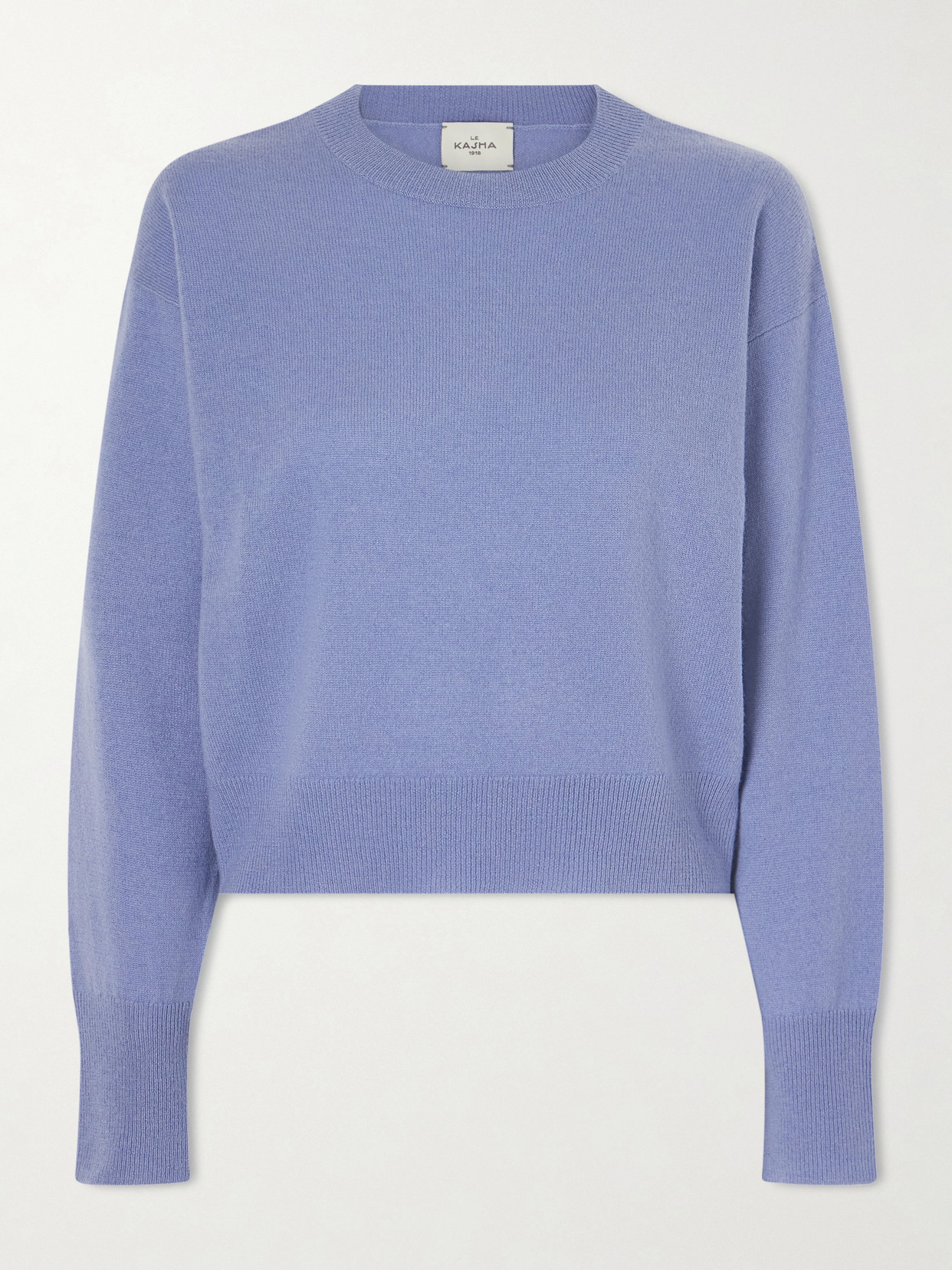 Le Kasha Menorca Cropped Cashmere Sweater In Blue