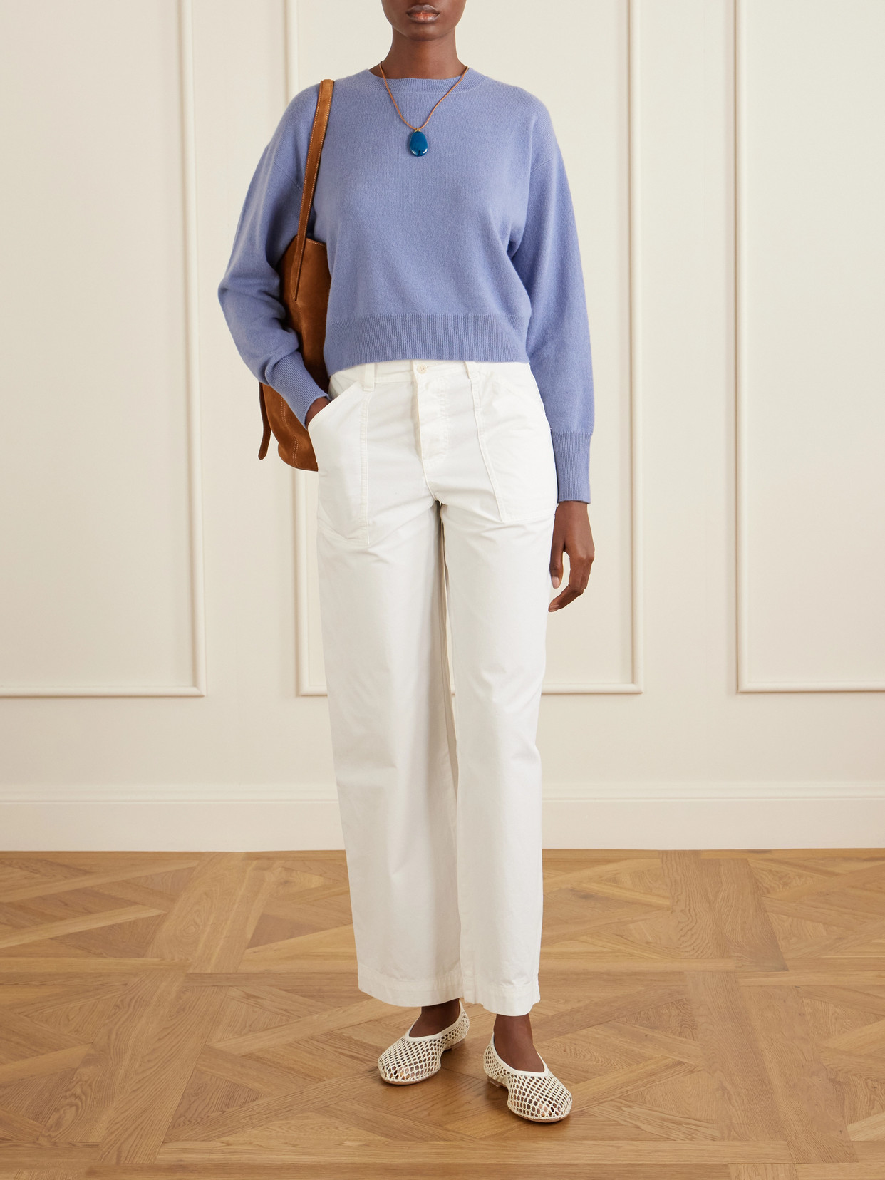 Menorca Cropped Cashmere Sweater