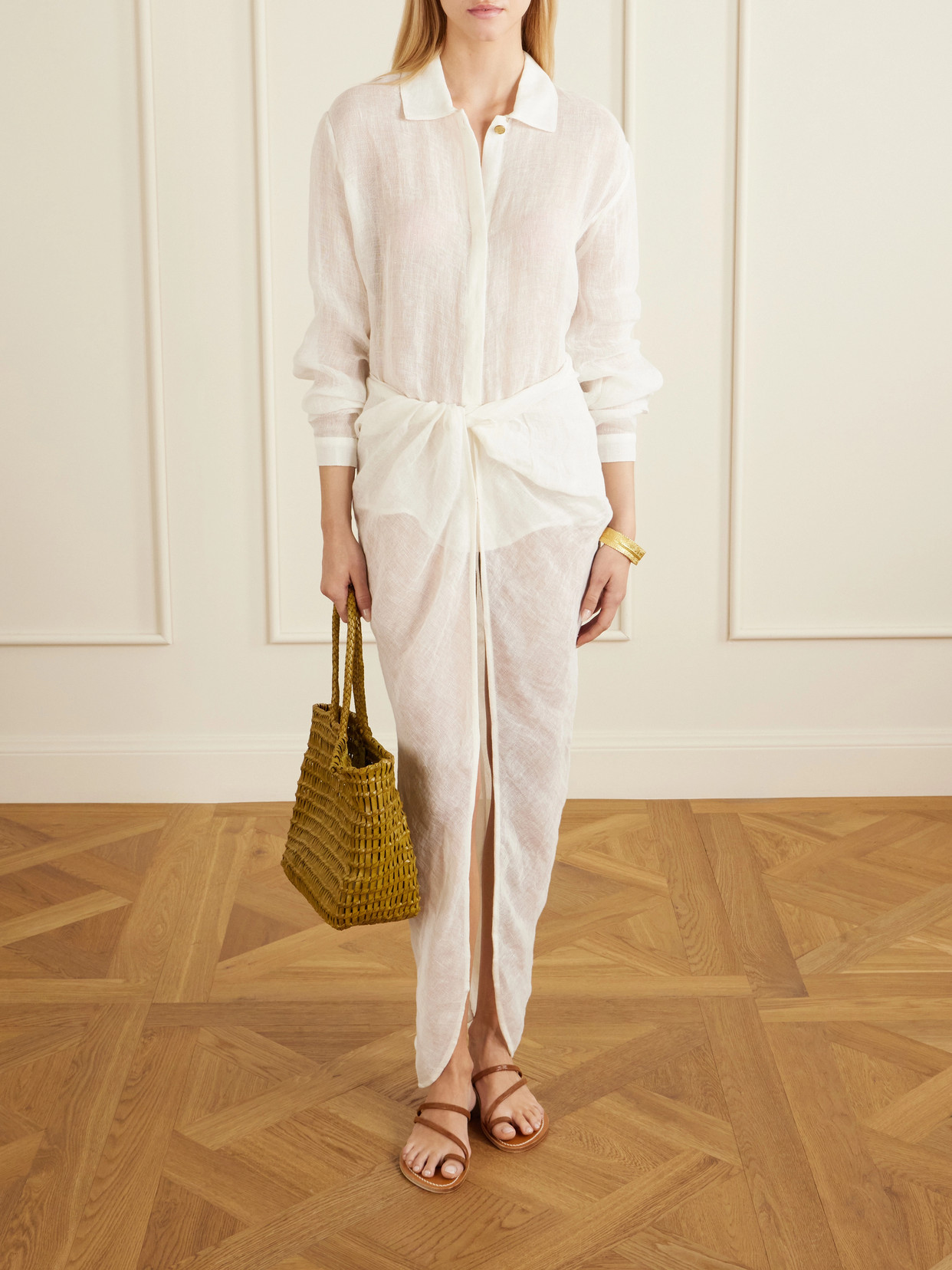Qaraya Light Linen Pareo Skirt