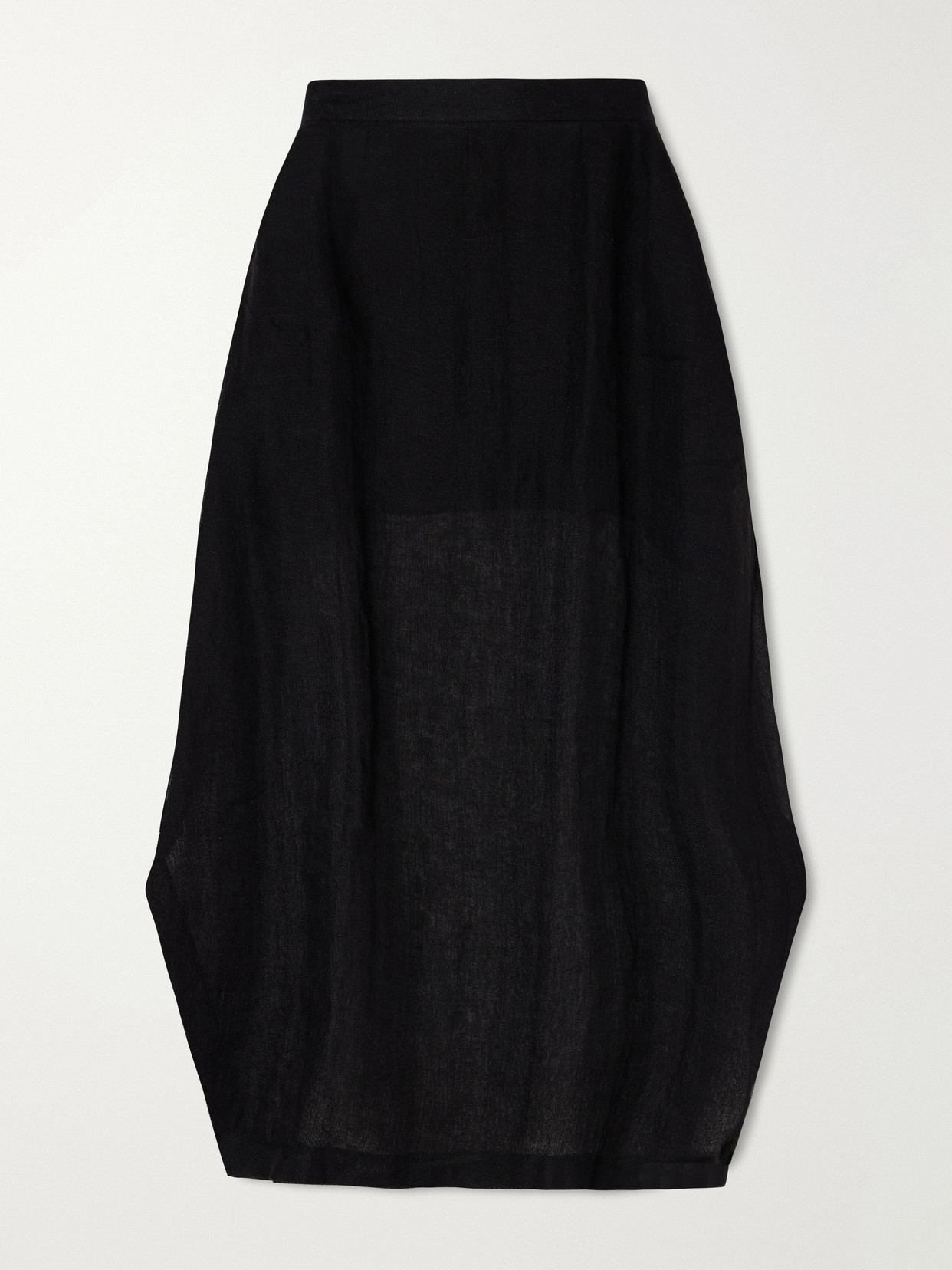 Le Kasha Nafun Linen Skirt In Black