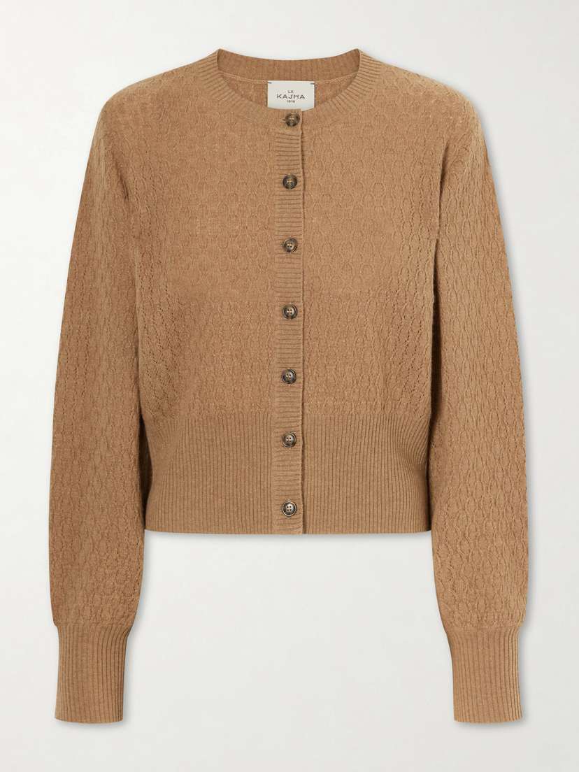 Le Kasha Gaya Pointelle Knit Cashmere Cardigan
