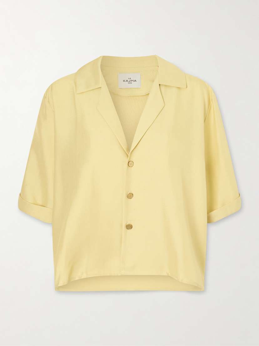 Le Kasha Abnus Cropped Silk Shirt