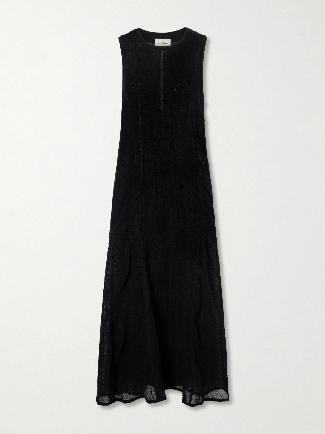 Le Kasha Dahkla Linen Maxi Dress In Black