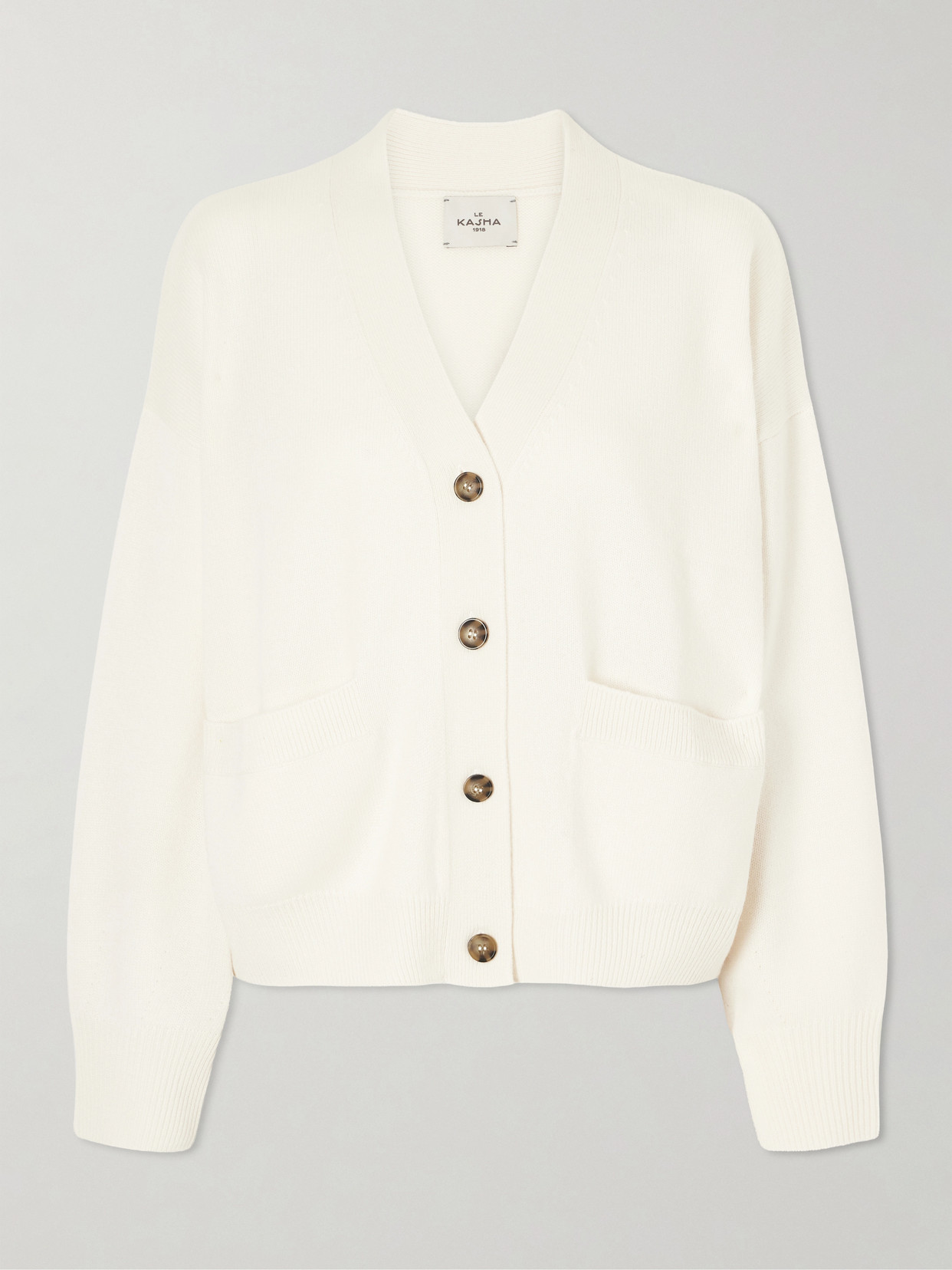 Le Kasha Troyes Organic Cashmere Cardigan In Burgundy