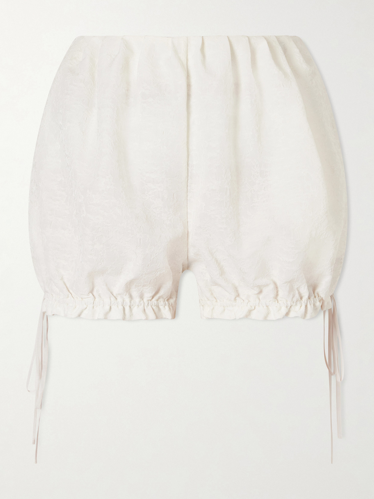 Pauline Dujancourt Nina Jacquard-knit Shorts In White