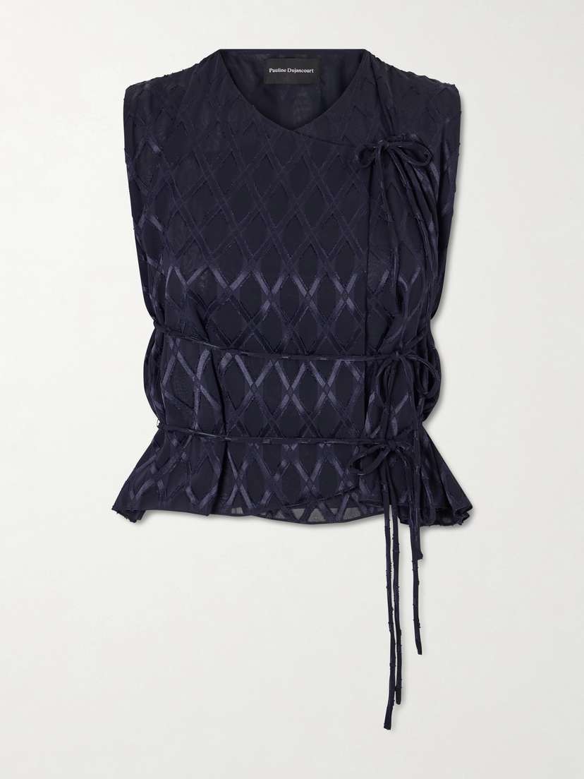 Pauline Dujancourt Diamond Chiffon Top